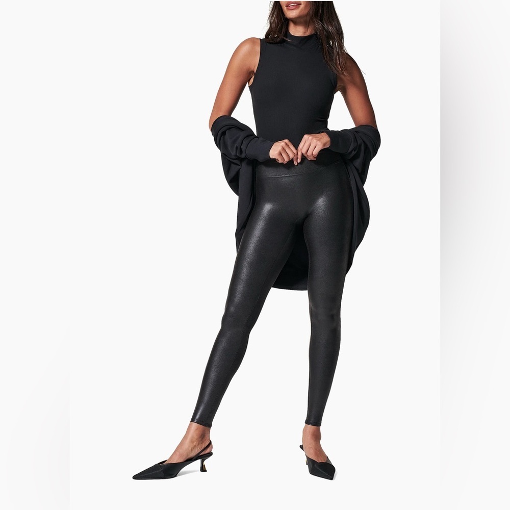 SPANX Faux Leather Leggings black size XL
